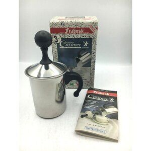 Frabosk Cappuccino Creamer Metal Made in Italy w/Box